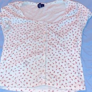 rue 21 floral top, size medium